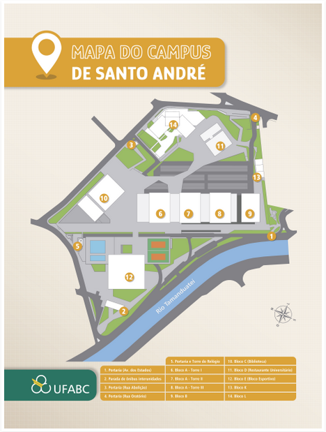 mapa campus santo andre